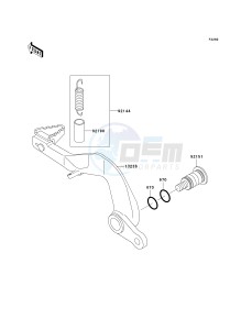 KX 100 D [KX100] (D1-D5) [KX100] drawing BRAKE PEDAL