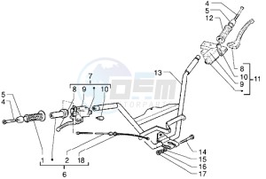 X9 125 drawing Handlebars - Master cylinder