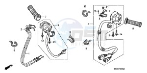 ST1300AC Pan Europoean -ST1300 CH drawing SWITCH/CABLE