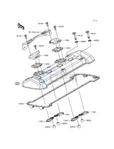 Z800 ABS ZR800BDS FR GB XX (EU ME A(FRICA) drawing Cylinder Head Cover