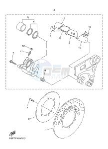 XVS1300CU XVS1300 CUSTOM (2SS1) drawing REAR BRAKE CALIPER