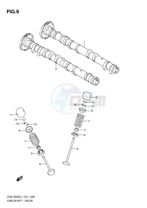 GSX-R600 (E21) drawing CAM SHAFT - VALVE