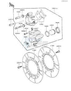 KZ 700 A (A1) drawing FRONT BRAKE