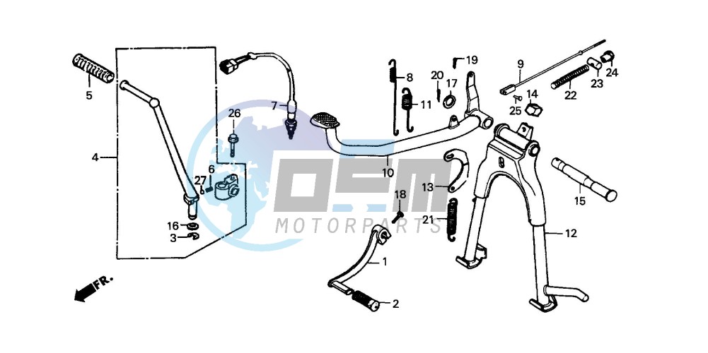 PEDAL/MAIN STAND/ KICK STARTER ARM