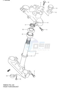 RM85 (P2) drawing FRONT FORK BRACKET