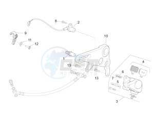 RSV4 1000 RACING FACTORY E4 ABS (EMEA) drawing Rear brake caliper