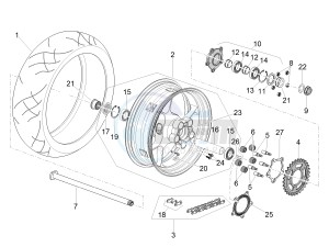 TUONO 1100 V4 RR E4 ABS (APAC) drawing Rear wheel