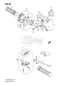 LT-F250 (E17) drawing HANDLE LEVER (MODEL K2 K3)