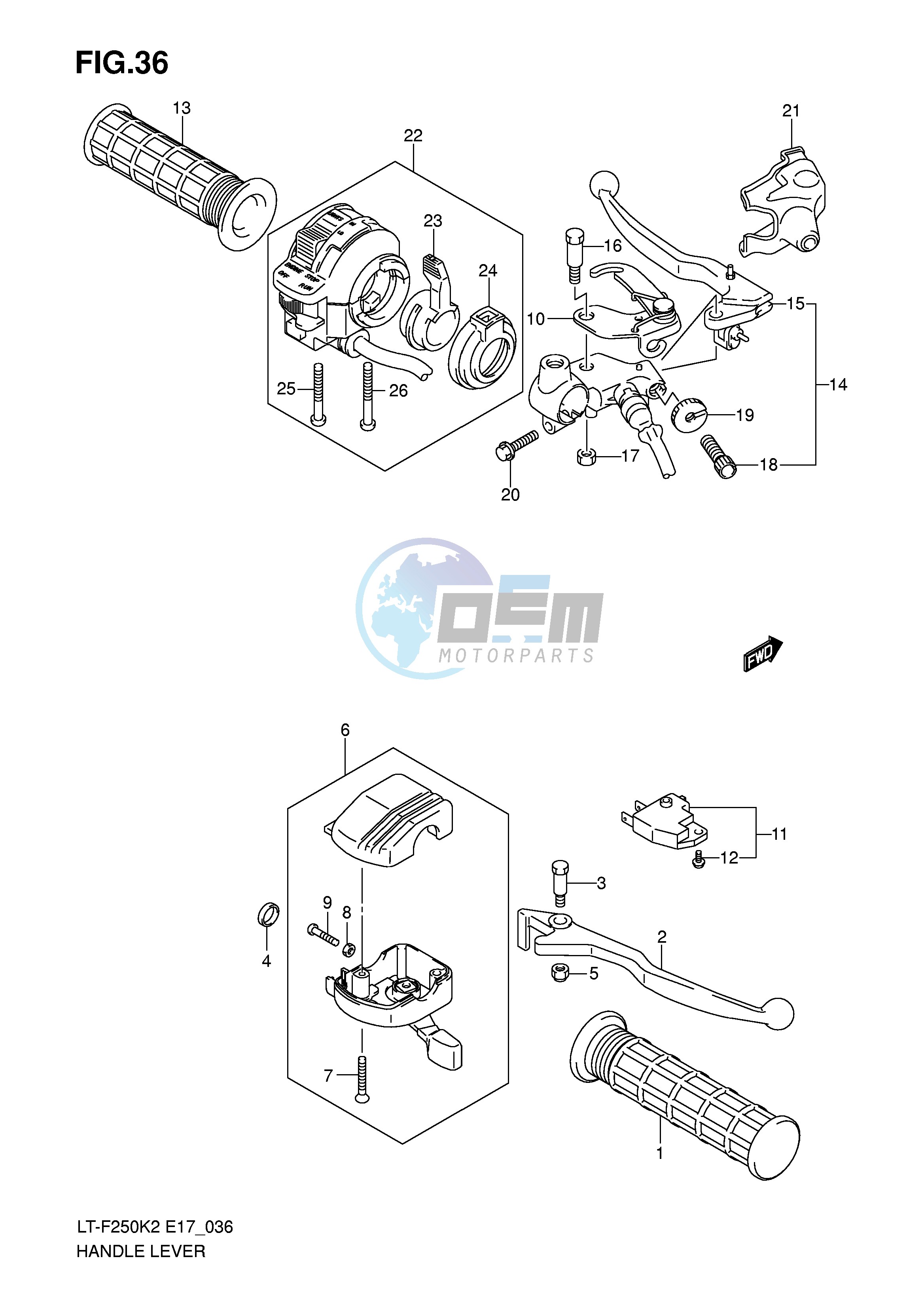 HANDLE LEVER (MODEL K2 K3)