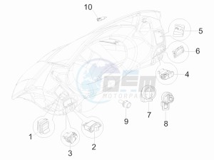 X7 250 ie Euro 3 drawing Selectors - Switches - Buttons