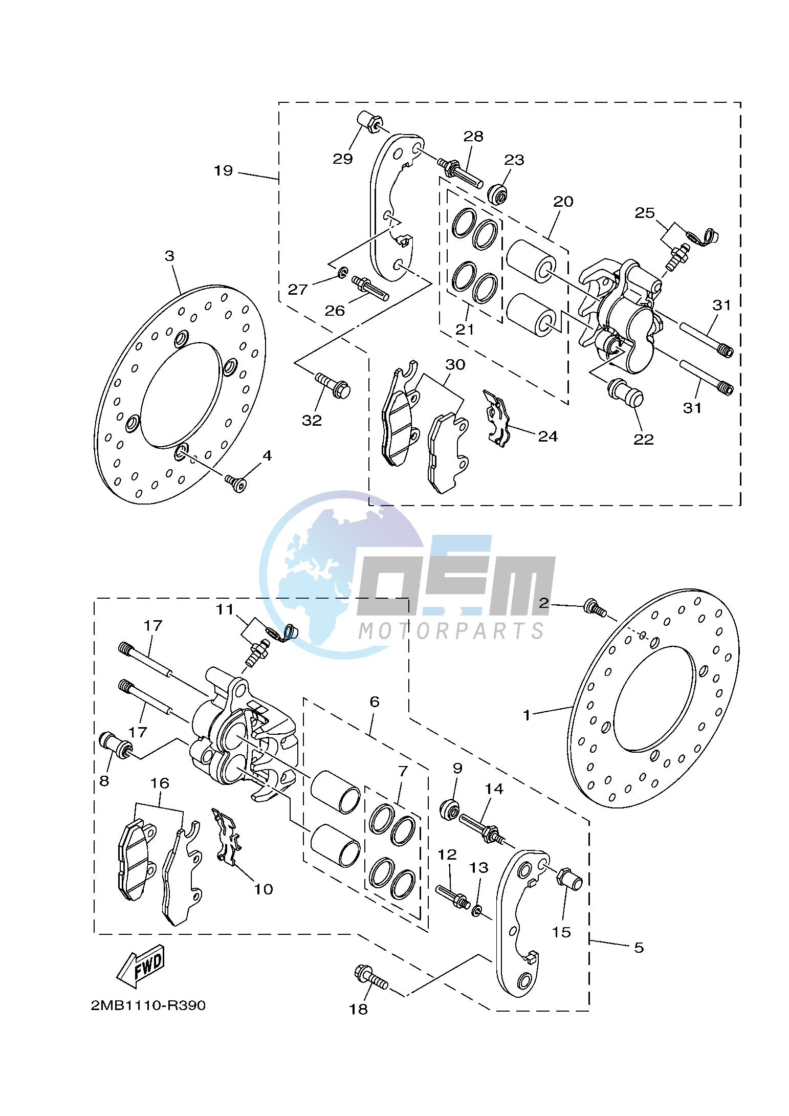 REAR BRAKE CALIPER