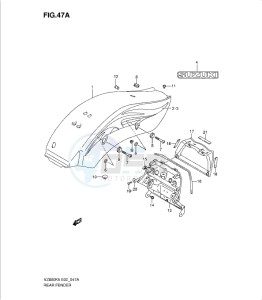 VZ800K9 drawing REAR FENDER (VZ800ZK7)