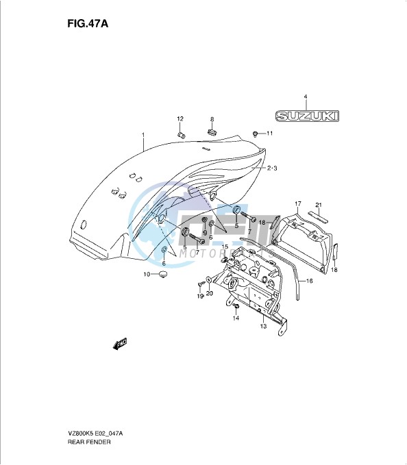 REAR FENDER (VZ800ZK7)