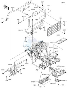 MULE SX 4x4 KAF400HHF EU drawing Guards/Cab Frame