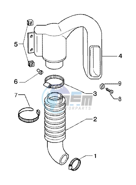 Belt cooling tube - Intake tube