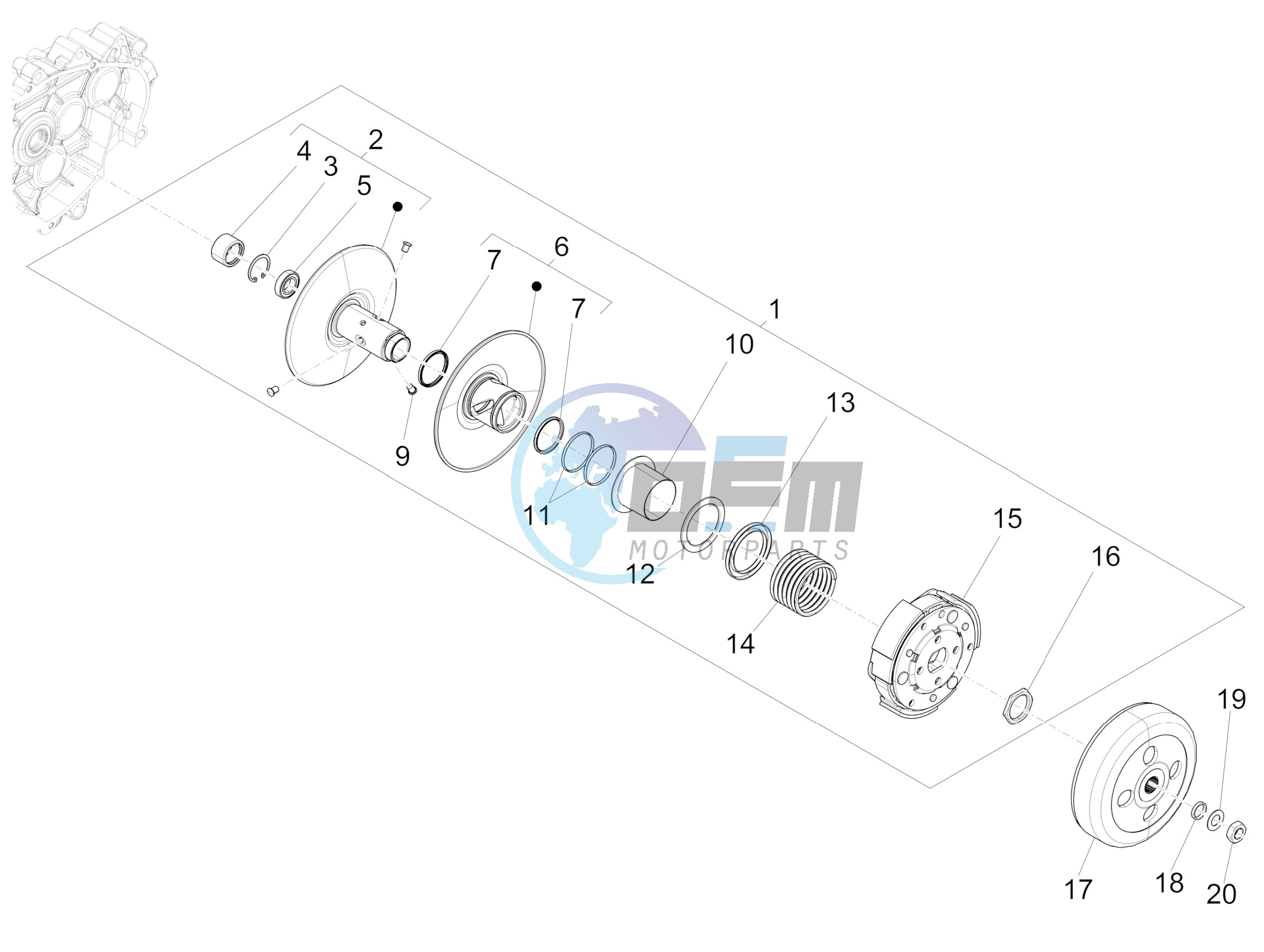 Driven pulley