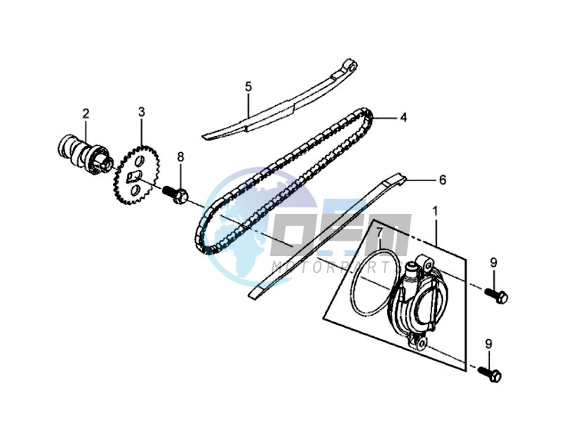 CHAIN / CHAIN TENSIONER / CHAIN GUIDE