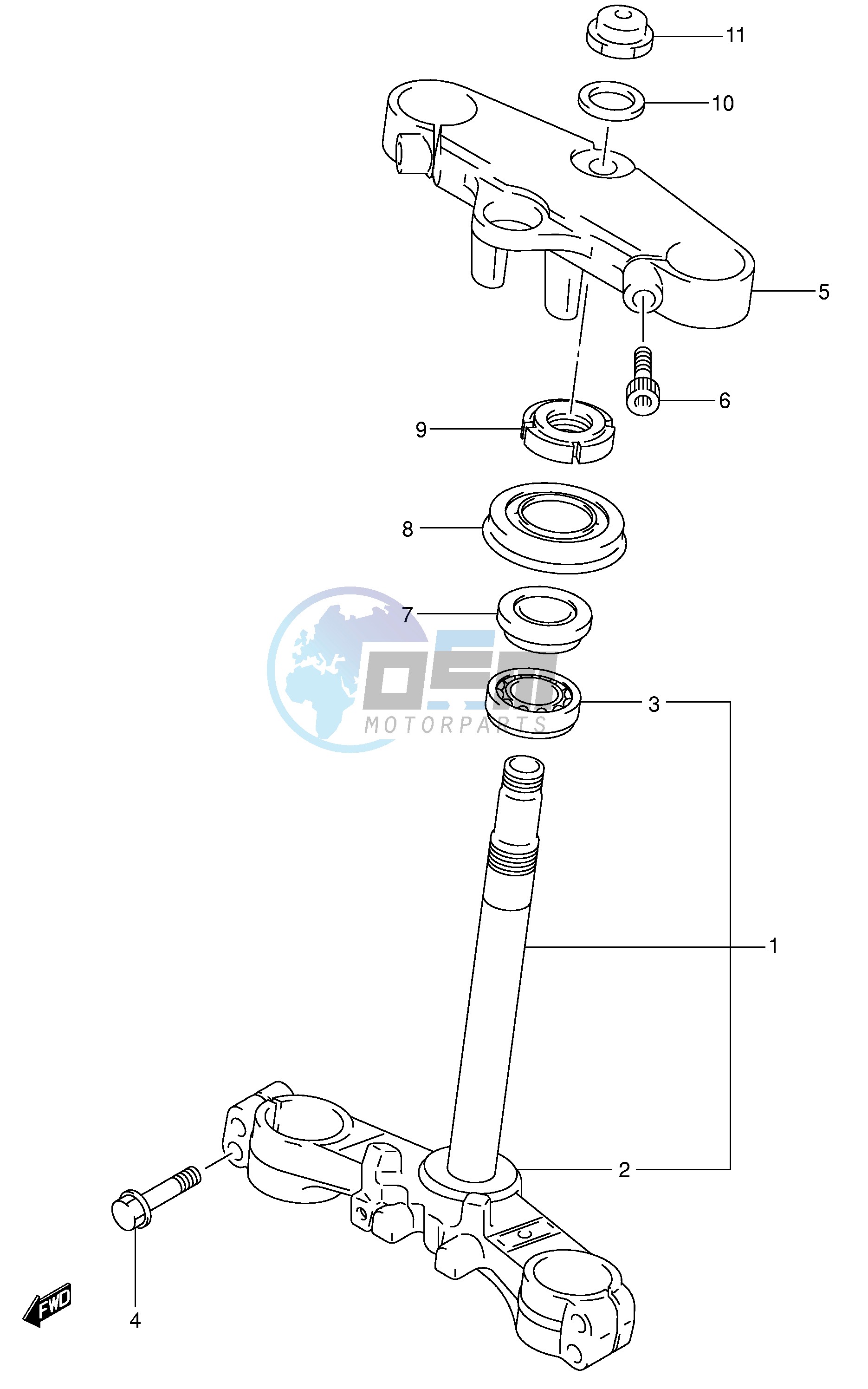 STEERING STEM (SV650SX SUX SY SUY)