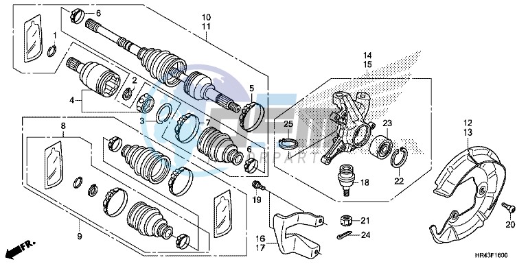 FRONT KNUCKLE/FRONT DRIVE SHAFT