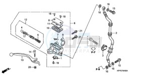 CBR125RW9 Germany - (G / WH) drawing FR. BRAKE MASTER CYLINDER