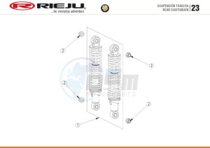 BYE-BIKE-RED 50 drawing REAR SUSPENSION