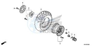 TRX500FM1E TRX500FM1 Europe Direct - (ED) drawing FRONT WHEEL