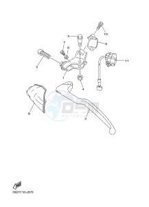 YZ250F (1SM9 1SMA 1SMB 1SMC) drawing HANDLE SWITCH & LEVER