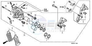 ST1300A9 ED / ABS MME drawing R. FRONT BRAKE CALIPER