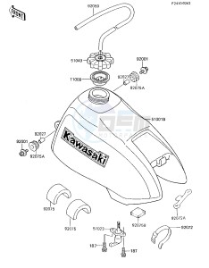 KX 80 E [KX80] (E2-E3) [KX80] drawing FUEL TANK -- 85 KX80-E3- -