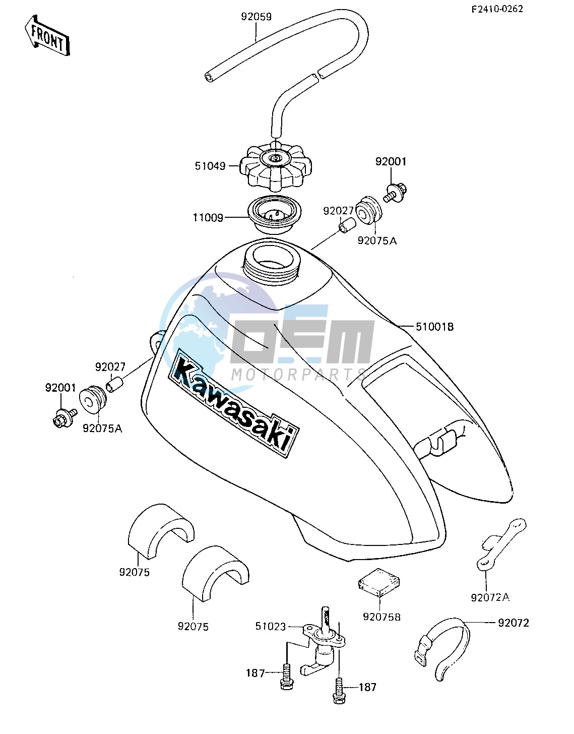 FUEL TANK -- 85 KX80-E3- -