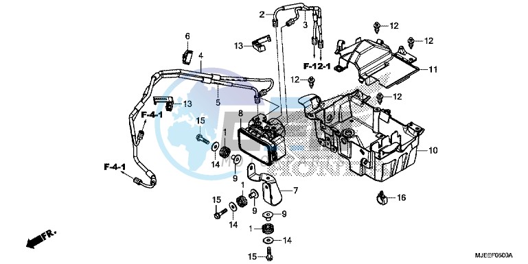 ABS MODULATOR/ TRAY