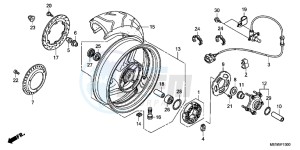 NT700VB drawing REAR WHEEL