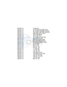 GSX750 (T-X) drawing * COLOR CHART *