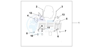 PES125R drawing WINDSHIELD