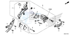 CRF450R Europe Direct - (ED) drawing REAR BRAKE CALIPER