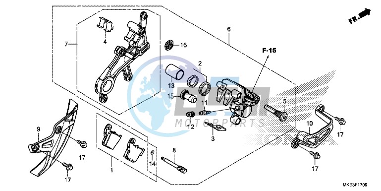 REAR BRAKE CALIPER