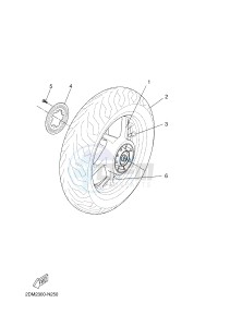 YPR125RA XMAX 125 ABS EVOLIS 125 ABS (2DMK 2DMK) drawing REAR WHEEL