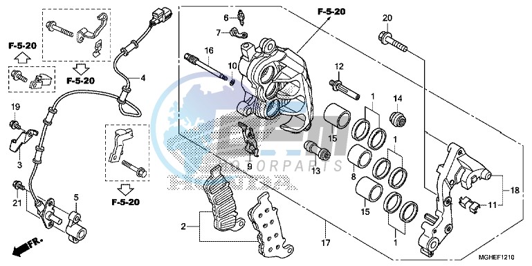 R. FRONT BRAKE CALIPER