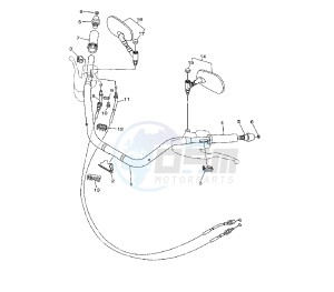 XV A MIDNIGHT STAR 1900 drawing STEERING HANDLE AND CABLE