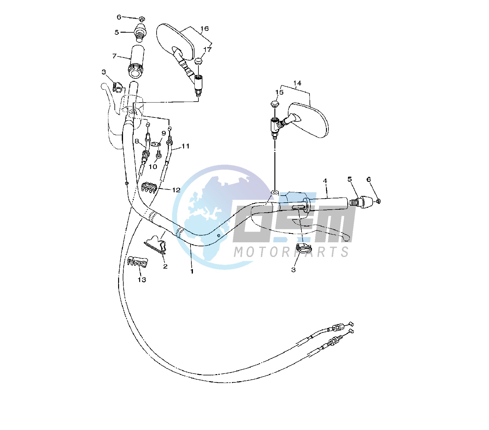 STEERING HANDLE AND CABLE