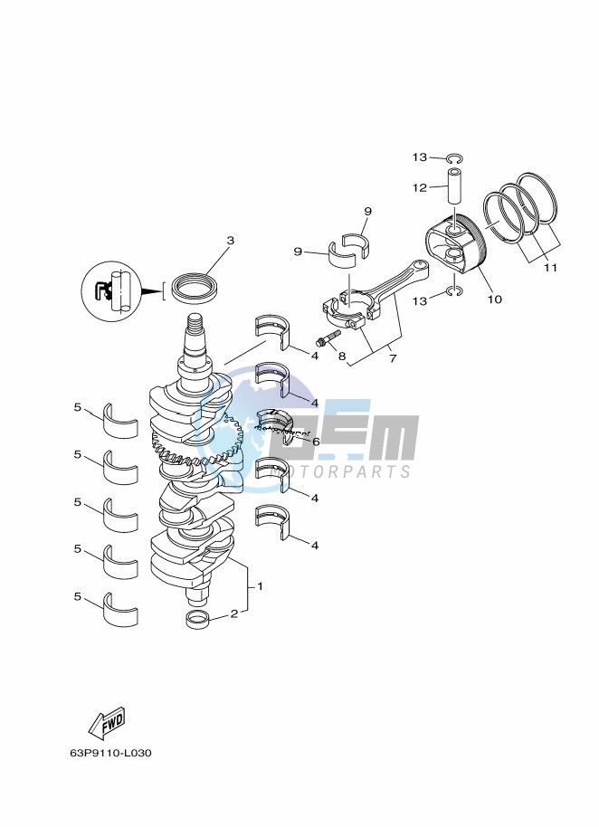 CRANKSHAFT--PISTON