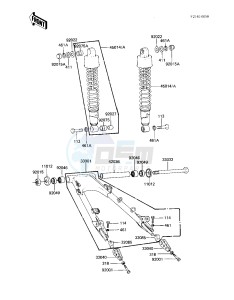 KZ 550 A (A3-A4) drawing SWING ARM_SHOCK ABSORBERS -- 82-83 A3_A4- -