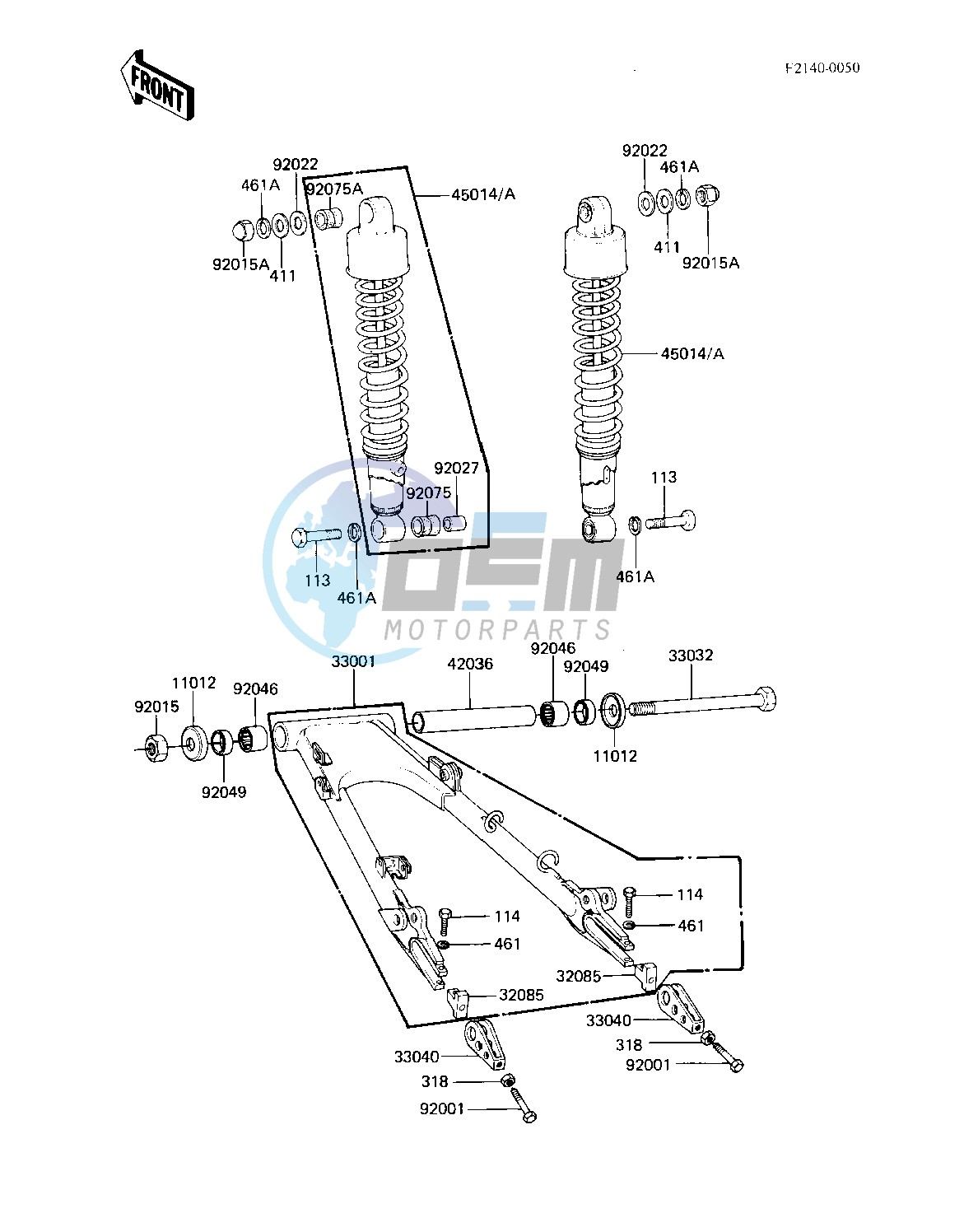 SWING ARM_SHOCK ABSORBERS -- 82-83 A3_A4- -