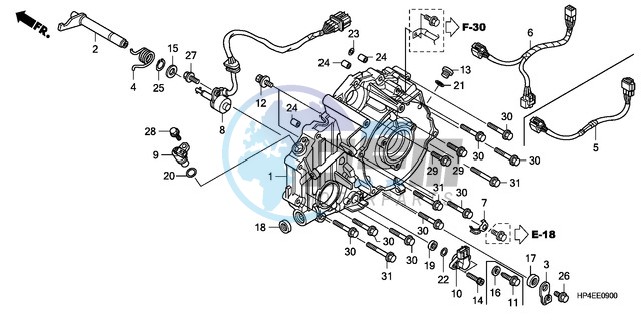 REAR CRANKCASE COVER