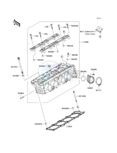 ZR 1000 A [Z1000] (A1-A3) A3 drawing CYLINDER HEAD