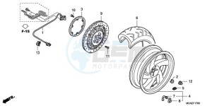 GL18009 France - (F / AB CMF NAV) drawing REAR WHEEL