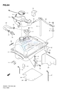 AN400 (E03) Burgman drawing FUEL TANK (AN400L1 E33)