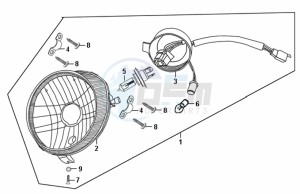 FIDDLE II 50 NEW ENGINE drawing HEAD LAMP CPL.