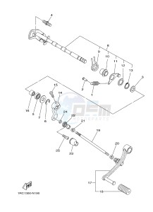 MT09A MT-09 ABS 900 (2DRA 2DRB) drawing SHIFT SHAFT