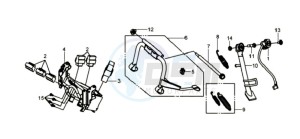 GTS 250 EVO drawing CENTRAL STAND / SIDE STAND